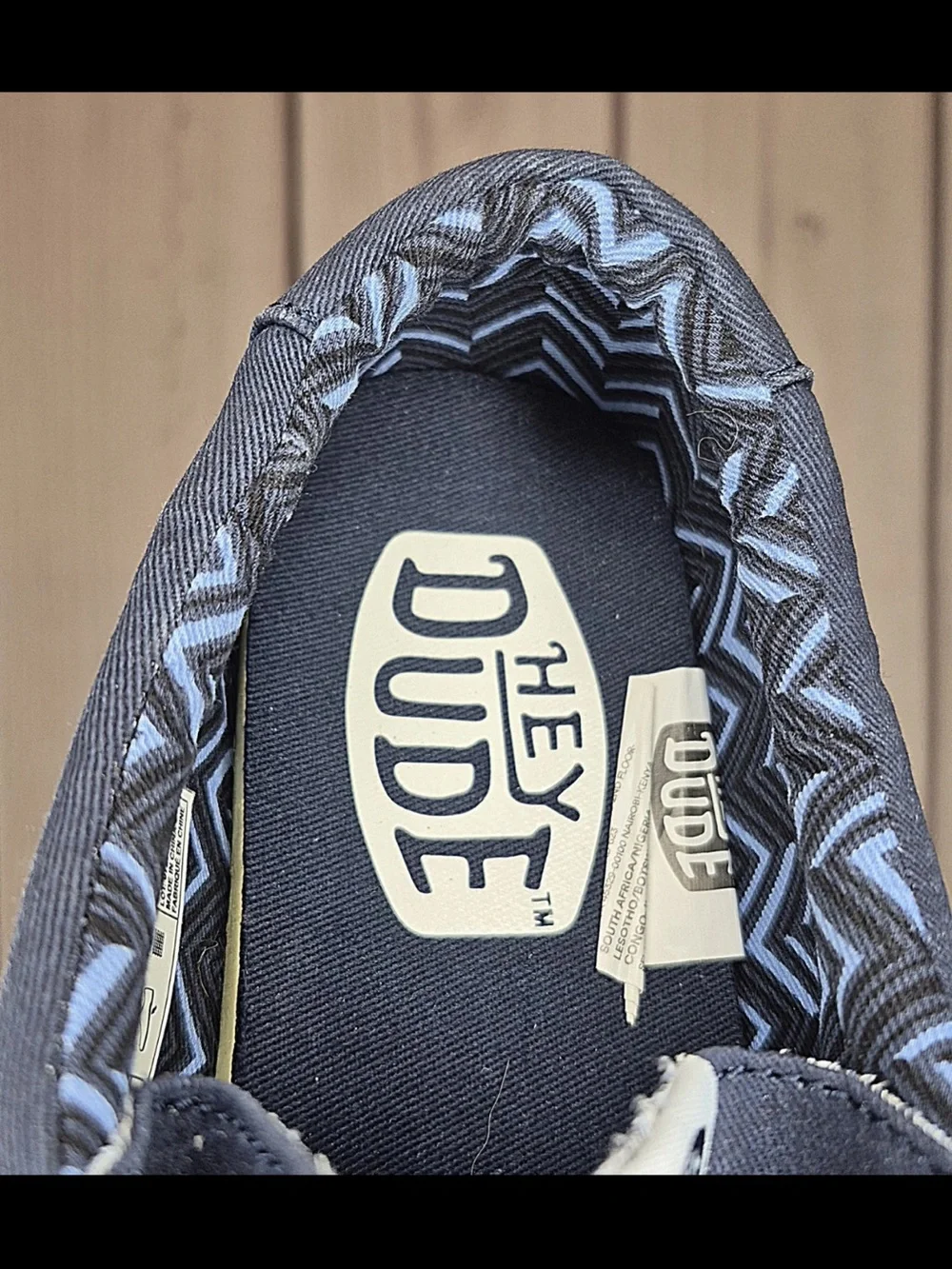 Hey Dude Men's Size 8 Wally Canvas Navy Casual Slip-On Comfort Shoes